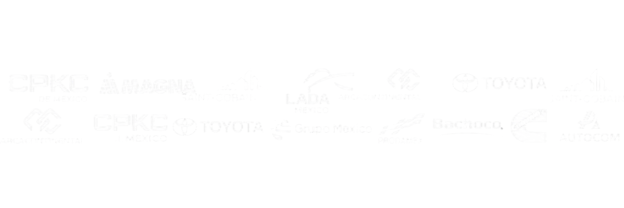 Logos corporativos de empresas clientes